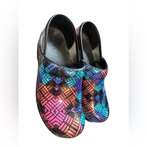 Dansko Professional Color Weave Patent Clogs Shoes Size EU 39, US 8.5-9 - Picture 6 of 13